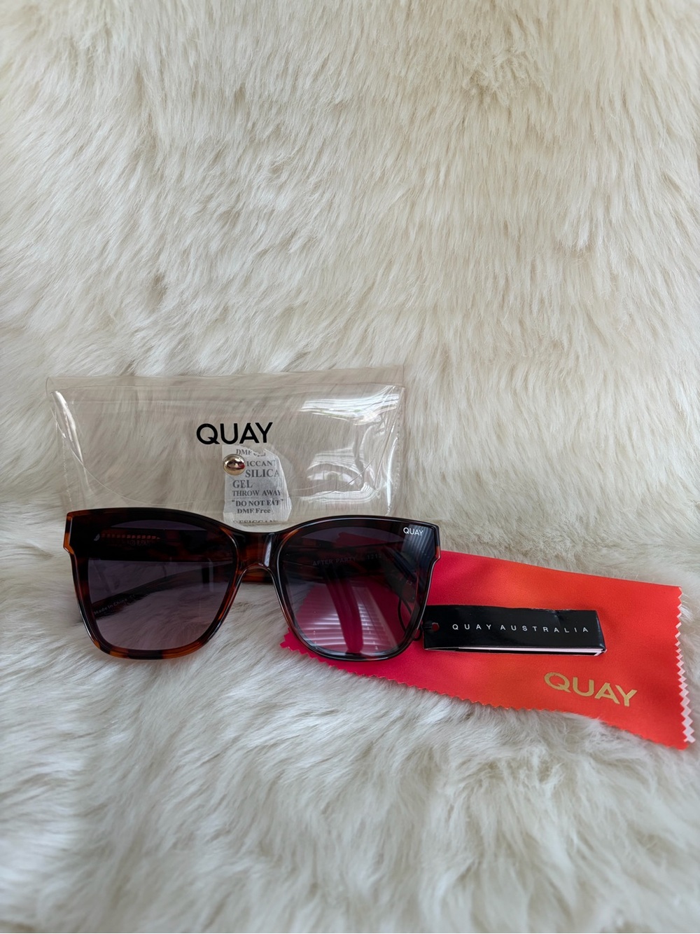 Quay Australia Tortoise Shell Sunglasses with Brown Gradient Lenses
